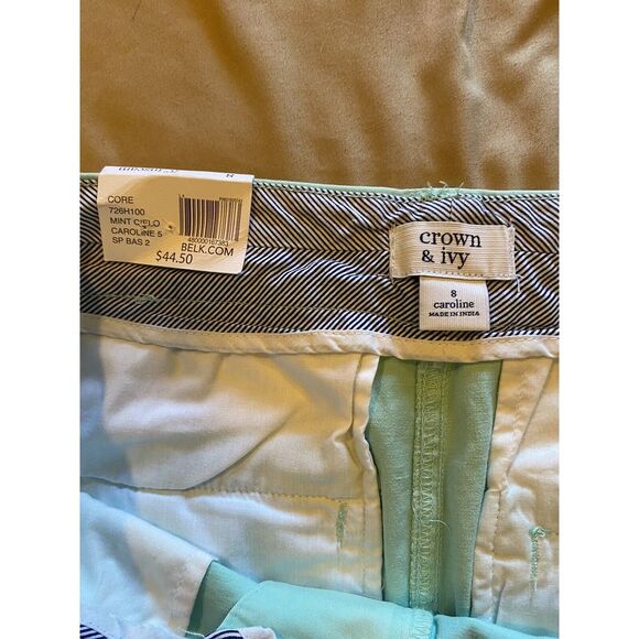 CROWN & IVY Womens Caroline Shorts Size 8 NWT - Picture 7 of 10